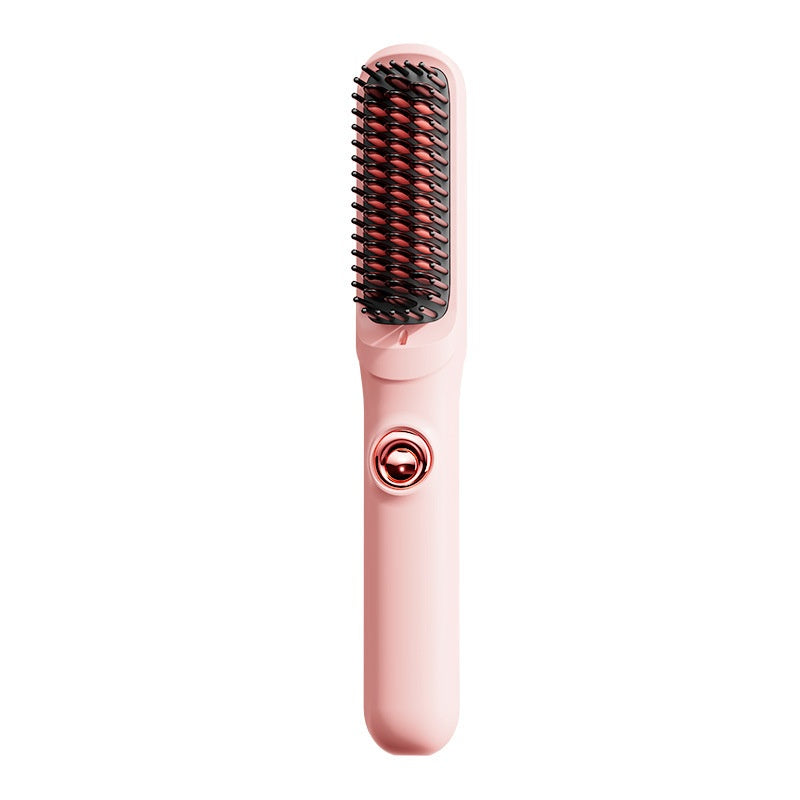 Wireless Straight Comb Anion Does Not Hurt Hair Portable Hair Curler And Straightener Dual-use