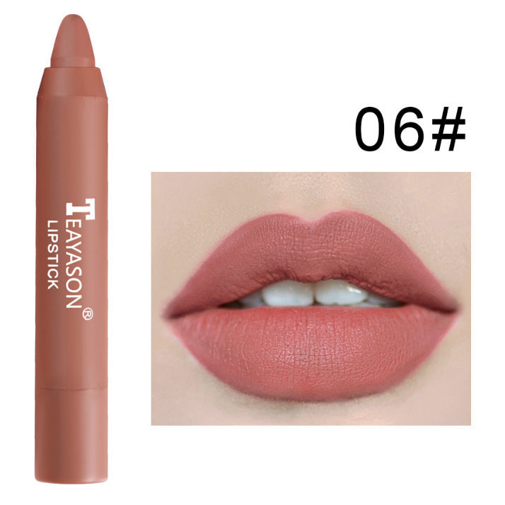 3 Packs Of Matte Lipstick Matte Velvet Lipstick Pen Bean Paste Milk Tea Color Lipstick Crayons Lipstick Students