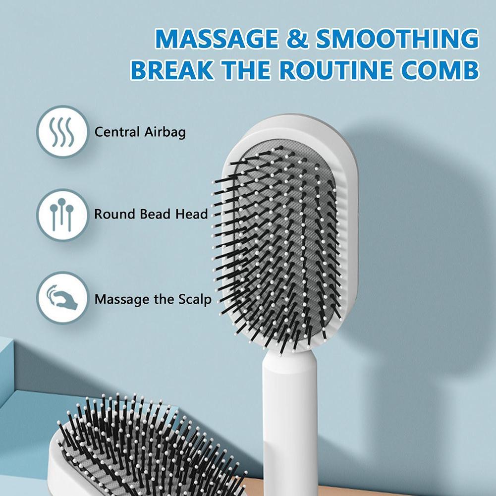 Women Fashion 3D Hair Growth Comb Hairbrush Self-Cleaning Hair Brush  Self Cleaning Hair Brush For Women Massage Scalp Promote Blood Circulation Anti Hair Loss