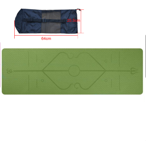 Tpe yoga mat body position line 6mm non-slip environmental protection fitness yoga mat