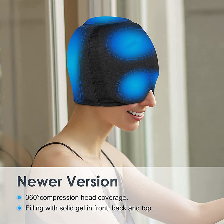 Migraine Relief Hat Ice Pack Headache Relief Gel Eye Mask