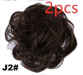 Europe, Japan, and South Korea popular hair bun fluffy natural drawstring curly hair ball head hair ring hair set female hair accessories chemical fiber hair