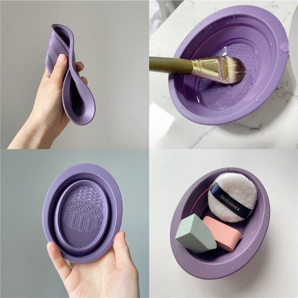 Scrubbing Plate Makeup Brush Cleaning Pad Makeup Brush Cleaning Bowl